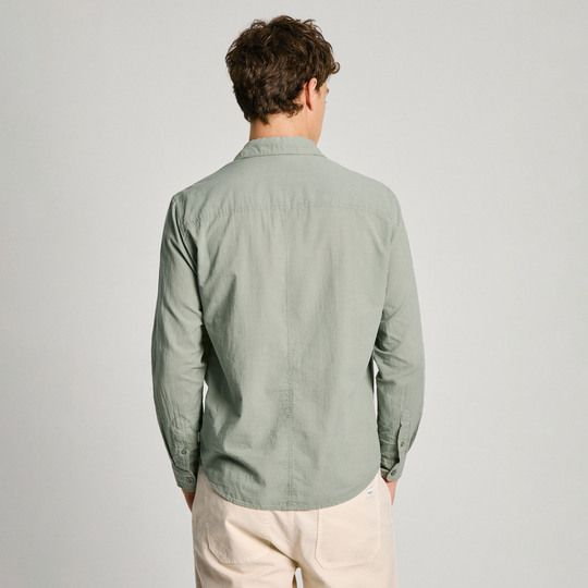 CAMISA VERDE LISA PEPE JEANS PARA HOMBRE