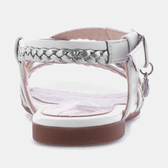 SANDALIA PLANA BLANCA COLGANTE METALIZADO NINE WEST PARA NIÑA