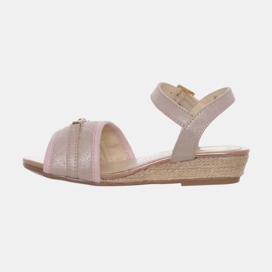 SANDALIA PLANA ROSA PÁLIDO PESPUNTES NINE WEST PARA NIÑA